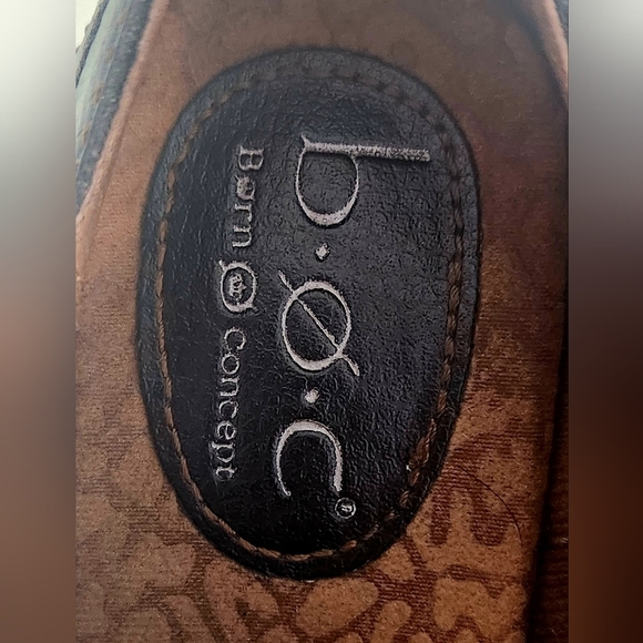 b.o.c. Sorla Block Heel Black Pebble Leather Slip On Stretch Ankle Booties 7.5 - Picture 7 of 8